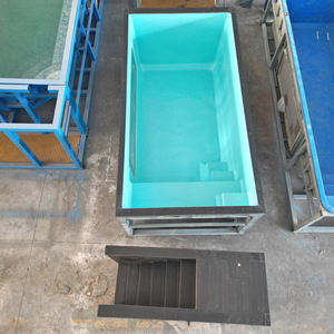 Piscina de Plástico y Madera, Estructura Semi Enterrada con Bomba de Piscina para Terrenos Inclinados - Product Image 3