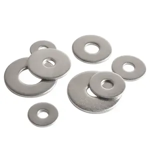 Fábrica Atacado M2-M12 Aço Inoxidável DIN125 Grande Plain Steel Flat Washer Para Parafusos De Hexágono E Porcas Arruela Plana