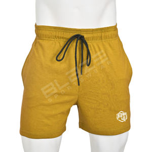 Pantalones cortos de gimnasio para hombre recién llegados con cintura media de secado rápido, diseño sólido informal, logotipo personalizado, precio bajo - Product Image 1