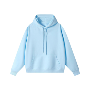 Sweat à capuche d'hiver 100% coton pour femmes de haute qualité lavable et chaud doublé avec logo avant long col à capuche - Product Image 2
