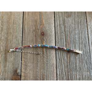 Navajo Pink Dream Mohave Turquoise & Sterling <b>Silver</b> Geometric Link <b>Bracelet</b> for Gift - Product Image 5