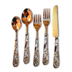 Couverts en métal pour mariage, couverts en argent poli, couteau, fourchette, cuillère, ensemble de couverts pour buffets - Product Image 6