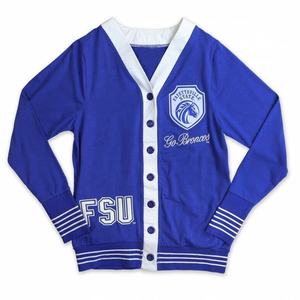 Regular V-Neck Embroidered Logo Button <b>Cardigan</b> Knitted Customized Winter Sweaters Women & Men Plus Size Greek Sorority Applique - Product Image 1