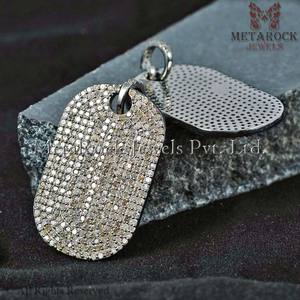 Pendentif pavé de diamants en argent Sterling 925 fait à la main pour femmes - Product Image 6