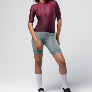 จั๊มสูทสำหรับปั่นจักรยานของผู้หญิงเสื้อผ้าคู่จักรยานเสือภูเขาเสื้อผ้าสำหรับปั่นจักรยานชุดไตรกีฬาแขนสั้นของผู้หญิง - Product Image 1