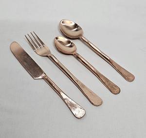 Juego de cubiertos de acero inoxidable para bodas, incluye cucharas para cena, cuchara, tenedor y cuchara para sopa, utensilios para cubiertos hechos de metal - Product Image 2