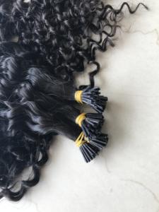 Extensions de cheveux humains I-Tip 100% vierges de temple indien, provenant d'un seul donneur, bouclées crépues, traitées à la vapeur, pour la vente en gros aux fournisseurs de cheveux - Product Image 5