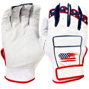 Professional Long Cuff Goatskin Digital Leather Baseball Batting Gloves Professional Unisex Softball Batting Gloves - Product Image 1