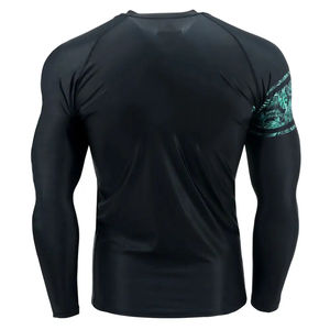 MMA China sublimación Surf en blanco liso manga larga personalizado hombres BJJ Rash Guard - Product Image 2