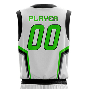 Tenues de basketball personnalisées avec nom d'équipe, conception OEM, 100% polyester, impression par sublimation, respirantes, séchage rapide, évacuation de l'humidité - Product Image 4