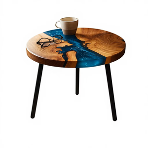 Mesa Redonda Moderna de Resina - Decoración Elegante y Duradera para el Hogar, Ideal para Aniversarios, Cumpleaños, Navidad y Celebraciones en Interiores en Todas las Estaciones - Product Image 1