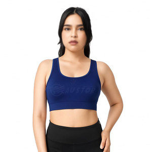 Soutien-gorge de sport pour femme à prix avantageux, idéal pour le yoga et la gym, 100 % coton, maintien élevé, bretelles réglables, coussinets amovibles - Product Image 1