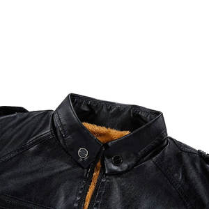 Vente en gros Veste de moto en cuir de haute qualité avec logo personnalisé Armure en plastique pour hommes Protecteur de sécurité Col montant Nouveau service OEM - Product Image 3