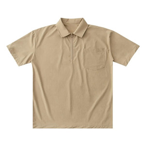 Camisa de Golf de Manga Corta para Hombre, Tejida en Lona, Transpirable, de Color Sólido, con Cuello con Cremallera, Estilo Casual, Largo Regular - Product Image 4