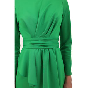 Elegante Vestido de Punto con Corte Evase y Detalle de Botones en la Parte Delantera - Product Image 5