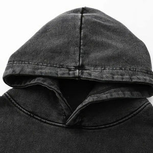 Sweat à capuche en polaire pour homme, manches longues, 100% coton, écologique, respirant, motif uni, poche, teinture unie, ODM numérique - Product Image 2