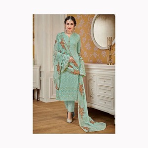 Robe en soie pakistanaise de haute qualité décontractée et tenue de fête fournisseur indien pour les occasions de mariage et de mariée - Product Image 3