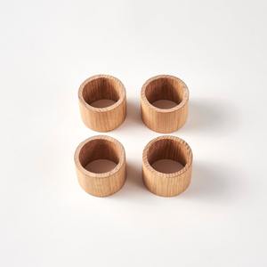 Anneau porte-serviettes en bois décoratif de haute qualité anneaux en bois naturel pour tenir les serviettes de salle à manger - Product Image 5