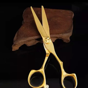 Tijeras de corte de pelo de alta calidad, maquinillas de afeitar de Color dorado, borde afilado, tijeras de peluquero VG10 de 6,0 pulgadas con reposapiés - Product Image 2