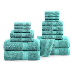 High-Quality Cotton <b>Towel</b> Set Certified Soft Absorbent and Durable <b>Towels</b> for Hotel Salon and Gym Use <b>Teal</b> - Product Image 1