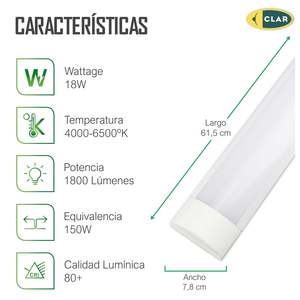 Sirio LED 18W Luminaire Linéaire 60cm Barre LED Linéaire - Product Image 2