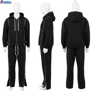 Conjunto Deportivo Informal de Dos Piezas con Capucha Unisex BI-58 de BOBBIN INDUSTRIES, Logotipo Personalizado, Triple Cremallera, 100% Poliéster, Reversible para Invierno - Product Image 4