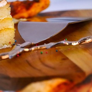 High Quality Silver Metal <b>Cake</b> <b>Server</b> & Knife Set for Dessert for Wedding Hotels Parties Restaurants for Food Commercial Use - Product Image 6