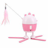 Jouet électronique pour chat 2 en 1, laser, plume, robot interactif, jouet pour chaton, rechargeable par USB, 360° °   Vente en gros OEM