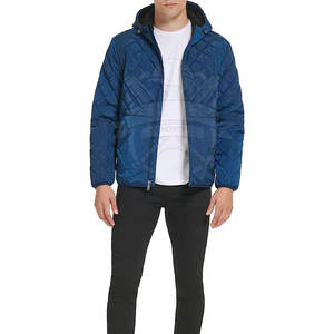 Chaqueta de Invierno para Hombre, Nueva Moda, Color Sólido, Cortavientos, con Capucha, Estilo Casual Urbano, Cierre de Cremallera, Oferta Online - Product Image 1