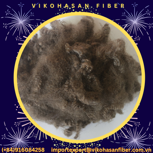 Vikohasan 15D HS Brown Fibre de polyester recyclée écologique Style creux 7D pour le matériau de remplissage de filature de béton - Product Image 4