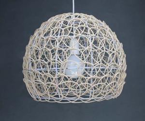 Lámpara colgante de ratán hecha a mano, lámpara de techo tejida Natural para comedor, cocina, cafetería, decoración - Product Image 4