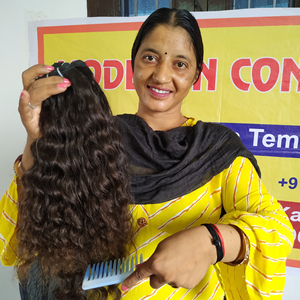 Cabello humano vietnamita virgen natural ondulado largo rizado máquina de trama doble al por mayor ninguno desprendimiento - Product Image 4