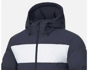 Chaqueta de plumón personalizable para hombre, abrigos de invierno con capucha, técnica de teñido liso OEM - Product Image 4