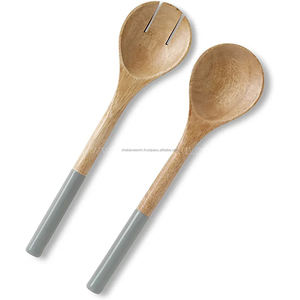 Ustensiles de cuisine en bois naturel Cuillères de cuisson Ustensiles en bois Spatule Réutilisable Fait à la main Ensemble de couverts en bois naturel - Product Image 5