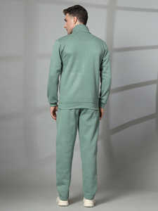 Conjunto de ropa deportiva con cremallera de alta calidad para hombre, chándal de dos piezas con logotipo personalizado para invierno, conjunto de chándal personalizable - Product Image 4