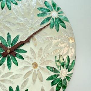 Étiquette de marque personnalisée MOP coquille horloges usine fournitures mosaïque nacre capiz coquilles horloge - Product Image 6