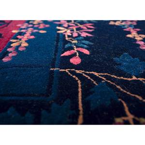 Pechino Blue Hand Knotted Wool Rug Floral Pattern <b>3D</b> Rugs for Home for Living Room Hallway Entryway Rectangle <b>Puzzle</b> Pae-5441 - Product Image 3
