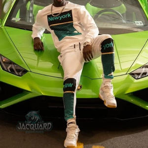 Diseñador de algodón Unisex de lujo apilado Sweatsuit Hombres Sudadera con capucha Jogger Set Invierno grueso llano personalizado Tech Fleece chándal - Product Image 1