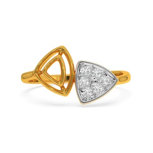 <b>Open</b> Band Trillion Shape Cut Original Moissanite Wedding <b>Ring</b> 14K White Gold Engagement & Proposal <b>Ring</b> Unique Jewelry 18K Gold - Product Image 5