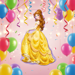 Ballon en feuille d'aluminium Party Love Bella 60x99cm, lot de 2 - Product Image 3