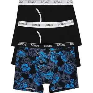 <b>Men's</b> Anti-Chafing Anti-Bacterial Breathable Boxer Briefs Classic Rise Viscose/<b>Bamboo</b> Knitted <b>Underwear</b> Long Style Comfortable - Product Image 2