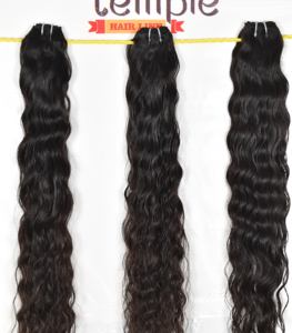 Venta al por mayor 100% cutícula alineada doble trama onda profunda rizo virgen vietnamita color natural materia prima precio barato cabello humano - Product Image 4