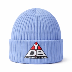 Custom Rib Knit Beanie Hat with Custom Logo Unisex Winter Polyester Custom Color Street <b>Style</b> Outdoor Beanie - Product Image 3