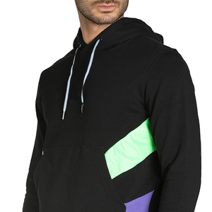 Sweat à capuche bouffant 100% coton sur mesure nouveau pull vierge vêtements de sport impression en relief impression numérique technique de teinture unie - Product Image 6