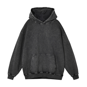 OEM Vente en gros Hiver 420 GSM Lourd Logo personnalisé Écologique Séchage rapide en détresse Délavé au soleil Lavage à l'acide Vintage Regular Fit - Product Image 4