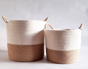 Wholesale Custom Design <b>Jute</b> Natural Cylinder Eco Friendly Bag Natural Products Flower Pots <b>Jute</b> Braided Reusable <b>Basket</b> bag - Product Image 1