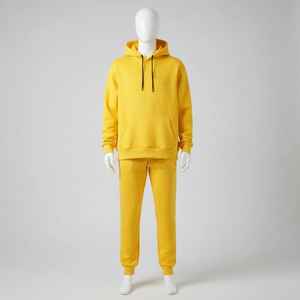 Conjunto de Sudadera con Capucha y Pantalones Deportivos de Dos Piezas para Hombre, Personalizado con Logotipo, Tejido de Poliéster/Algodón - Product Image 1