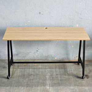 โต๊ะทำงานเคลื่อนที่ FOS Minimalist ขนาด 140x60 ซม. ขาเหล็ก ไม้เมลามีน พร้อมระบบ FOS002 สำหรับเฟอร์นิเจอร์โฮมออฟฟิศ - Product Image 3