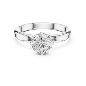 Wholesale 0.25ct Lab Grown Diamond Ring | 18K Gold | EF VS1-2 | 4 Prong Design | Customizable <b>Jewellery</b> Wedding Band - Product Image 2