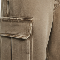 Pantalon cargo vintage délavé pour homme, coupe ample, multi-poches, style workwear, jambe large, streetwear décontracté, 100% coton, effet vieilli